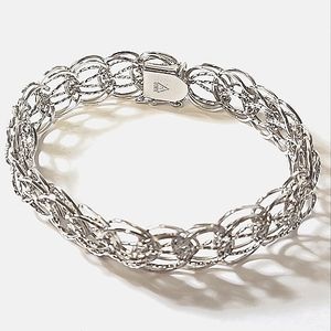 Hallmarked Sterling Silver Vintage Starter Charm Bracelet